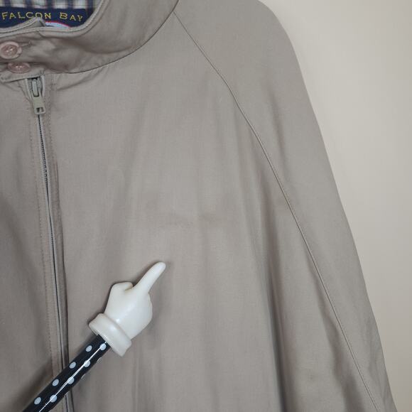 Falcon Bay Full Zip Bomber Jacket in Tan Size 5XLT - Picture 4 of 9